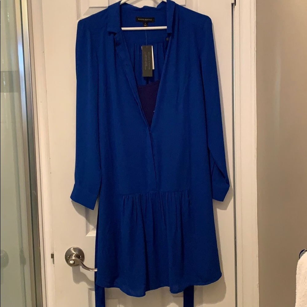 Banana Republic shirt dress mini with pockets
